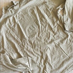 Essentials Soft Beige High Neck Longsleeve